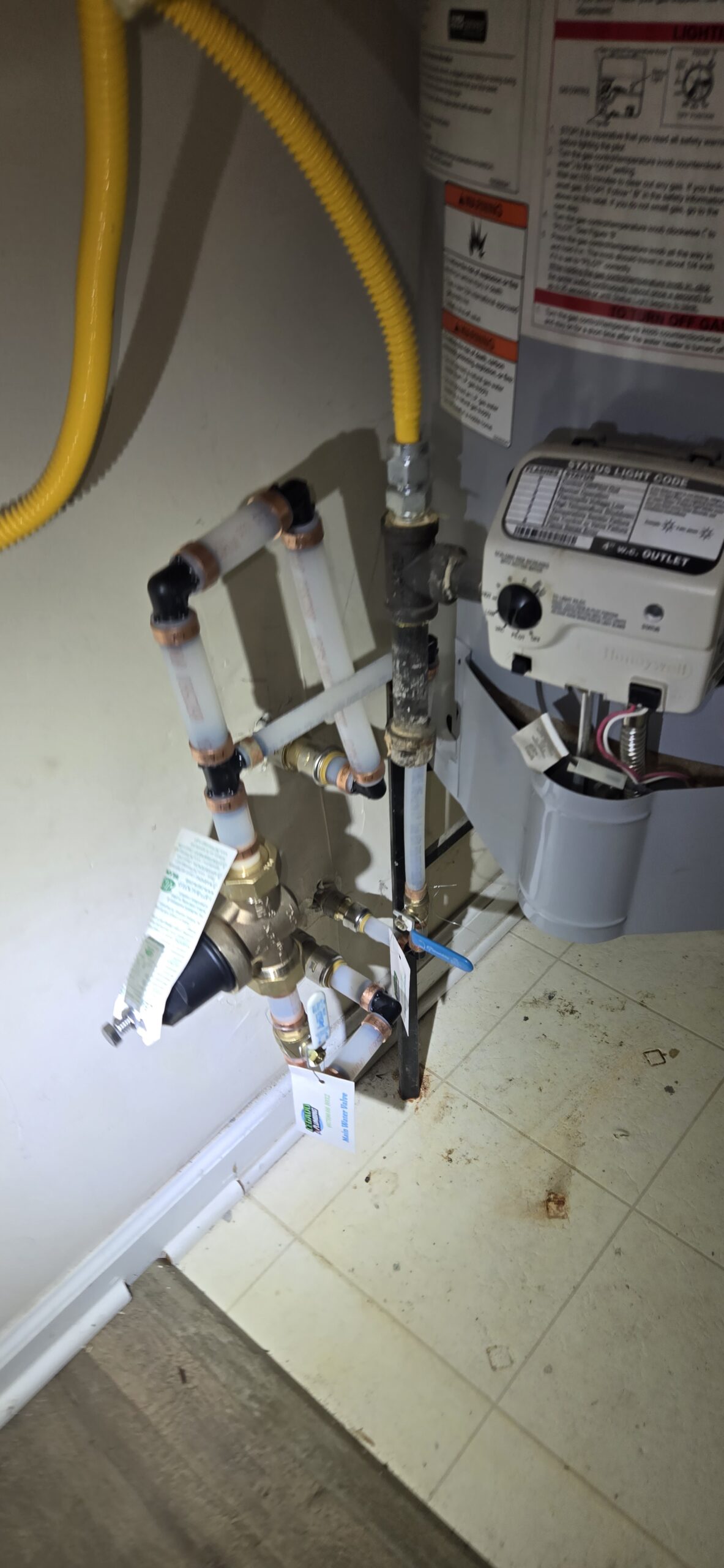 New water heater installation